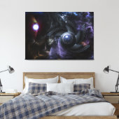 Wanneer de Universitten fractaal Kunstschildpad bo Canvas Afdruk (Insitu (Slaapkamer))