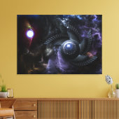 Wanneer de Universitten fractaal Kunstschildpad bo Canvas Afdruk (Insitu (Woonkamer))