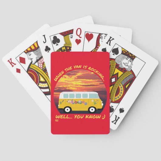 WANNEER DE VAN ROCKING... grappig vanlife 4 ooit i Pokerkaarten (Achterkant)