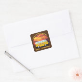 WANNEER DE VAN ROCKING... grappig vanlife 4 ooit i Vierkante Sticker (Envelop)