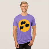 WANNEER DE VARKENS OVER DE KANT VLIEGEN, met Sandr Tri-Blend Shirt (Voorkant volledig)