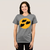 WANNEER DE VARKENS OVER DE KANT VLIEGEN, met Sandr Tri-Blend Shirt (Voorkant volledig)