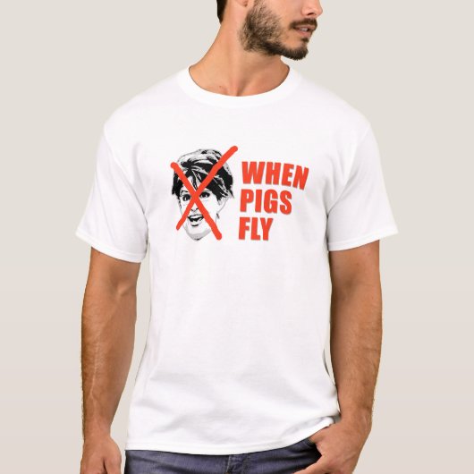 WANNEER DE VARKENS VLIEGEN T-SHIRT (Voorkant)