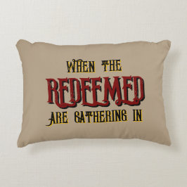 Wanneer de verlosten zich verzamelen in beige accent kussen