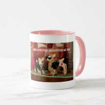 Wanneer de Versieringen van de Kerst Slechte mok m