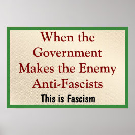Wanneer de vijand anti-fascistisch is poster