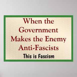 Wanneer de vijand anti-fascistisch is poster