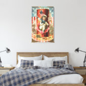 Wanneer de vrijheidsvlag langs gaat canvas afdruk (Insitu (Slaapkamer))