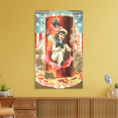 Wanneer de vrijheidsvlag langs gaat canvas afdruk (Insitu (Woonkamer))