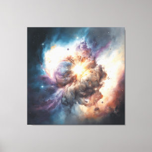 Wanneer de wereld samenvalt canvas afdruk