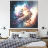 Wanneer de wereld samenvalt canvas afdruk (Insitu (Slaapkamer))