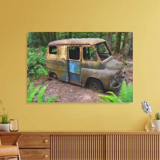 Wanneer de werkdag voorbij is canvas afdruk (Insitu (Woonkamer))