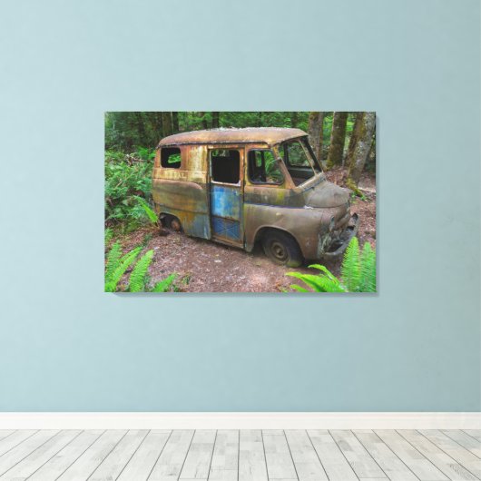 Wanneer de werkdag voorbij is canvas afdruk (Insitu (Houten vloer))