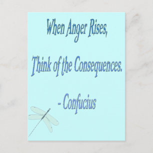 *Wanneer de woede opkomt...*- Confucius Quote Briefkaart