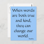 Wanneer de woorden zowel ware als vriendelijke… briefkaart (Voorkant / Achterkant)