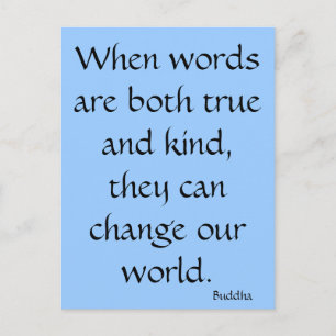 Wanneer de woorden zowel ware als vriendelijke… briefkaart