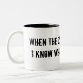 Wanneer de zombies de koffie-mok slaan tweekleurige koffiemok (Links)