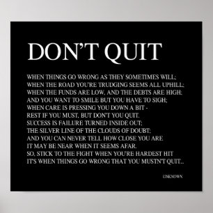 WANNEER DINGEN VERDWIJNEN ZOALS ZIJ SOMS ZULLEN; Q POSTER