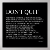 WANNEER DINGEN VERDWIJNEN ZOALS ZIJ SOMS ZULLEN; Q POSTER (Voorkant)