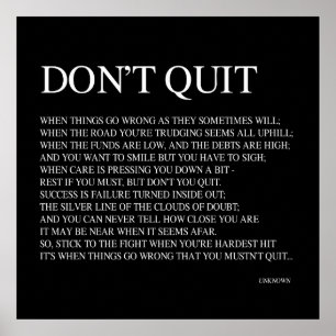 WANNEER DINGEN VERDWIJNEN ZOALS ZIJ SOMS ZULLEN; Q POSTER