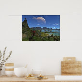 Wanneer Dinosauriërs Roamed Poster (Keuken)