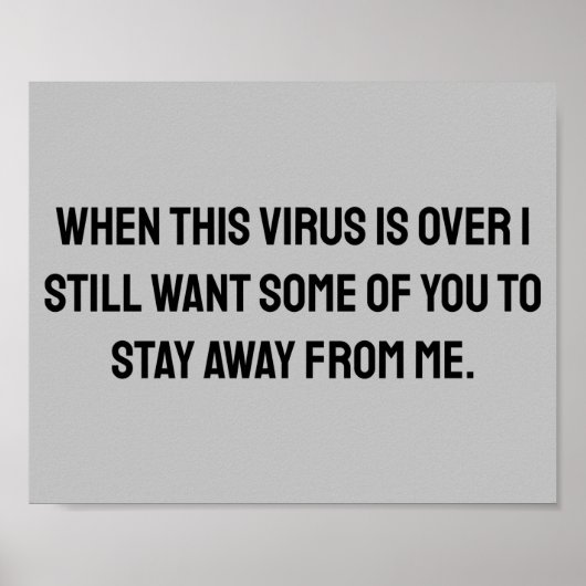 Wanneer dit virus meer dan 2020 humor is poster (Voorkant)