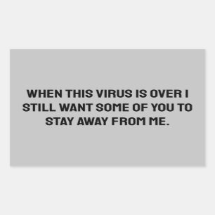 Wanneer dit virus meer dan 2020 humor is rechthoekige sticker