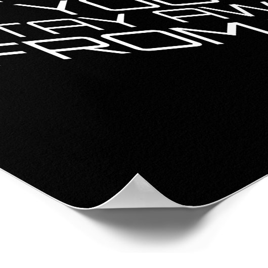 Wanneer dit virus over witte tekstkubus is poster (Hoek)