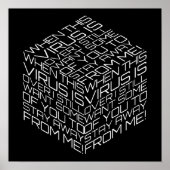 Wanneer dit virus over witte tekstkubus is poster (Voorkant)