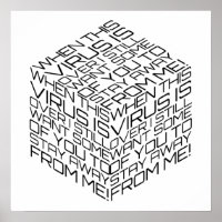 Wanneer dit virus over zwarte tekstkubus gaat