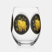 WANNEER DRAGONS FLY Chow stengless wijnglas Zonder Voet (Achterkant)