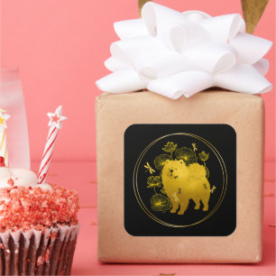 WANNEER DRAKEN VLIEGEN Chow Vierkante Sticker