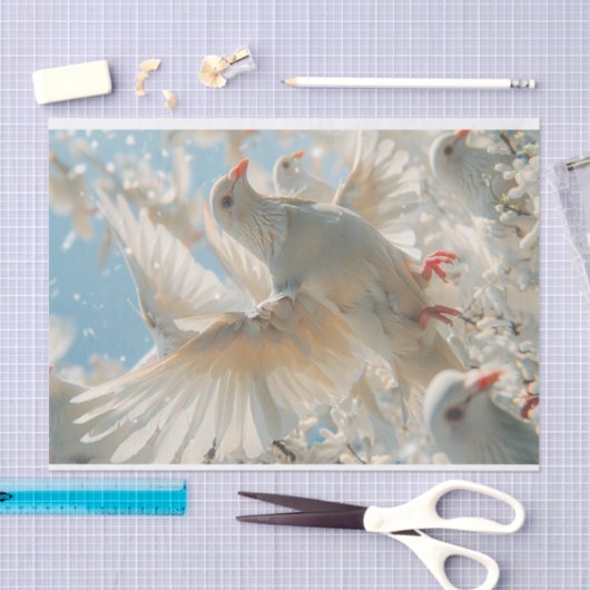 Wanneer duiven vliegen6 tissuepapier (Craft)