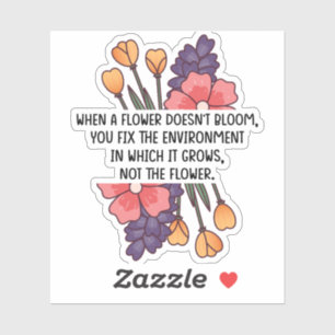 Wanneer een bloem geen speciale neurodiversiteit b sticker