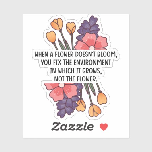 Wanneer een bloem geen speciale neurodiversiteit b sticker (Vel)