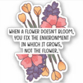 Wanneer een bloem geen speciale neurodiversiteit b sticker (Voorkant)