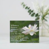 Wanneer een Bloem niet bloeit Briefkaart (Staand voorkant)