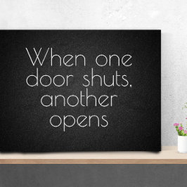 Wanneer een deur inspirerend afstudeerder citaat poster