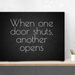 Wanneer een deur inspirerend afstudeerder citaat poster