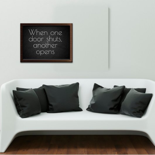 Wanneer een deur inspirerend poster