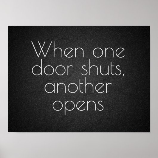 Wanneer een deur inspirerend poster (Voorkant)