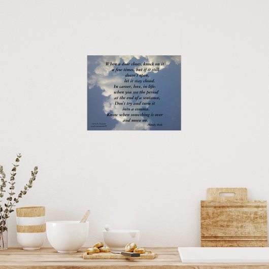 WANNEER EEN DEUR MANDY HALL SLUIT POSTER (Keuken)