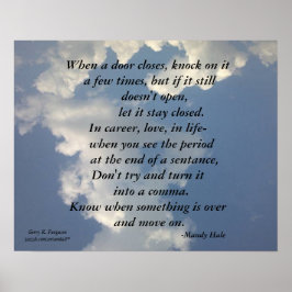 WANNEER EEN DEUR MANDY HALL SLUIT POSTER