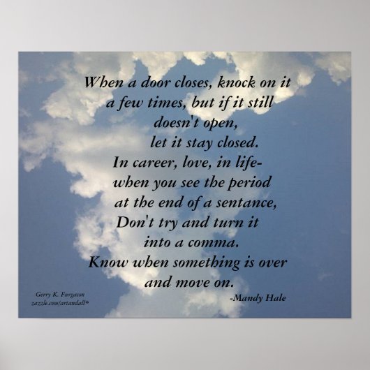 WANNEER EEN DEUR MANDY HALL SLUIT POSTER (Voorkant)