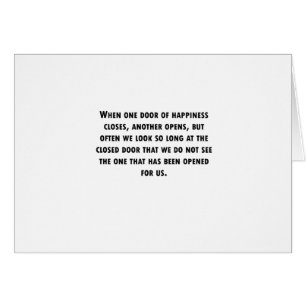 Wanneer één deur sluit