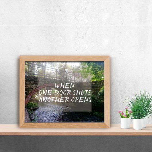 Wanneer één deur sluit opent een andere citaat pos poster