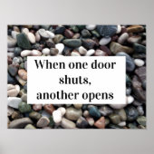 Wanneer één deur sluit, opent een andere citaat poster (Voorkant)
