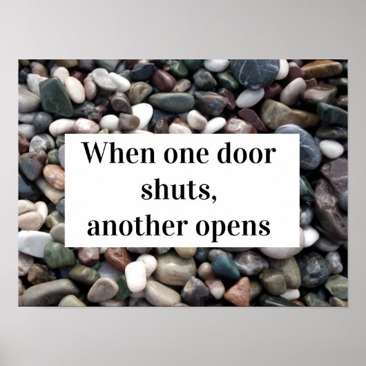 Wanneer één deur sluit, opent een andere citaat poster (Voorkant)