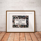 Wanneer één deur sluit, opent een andere citaat poster