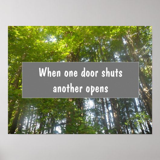 Wanneer één deur sluit opent een andere poster van (Voorkant)